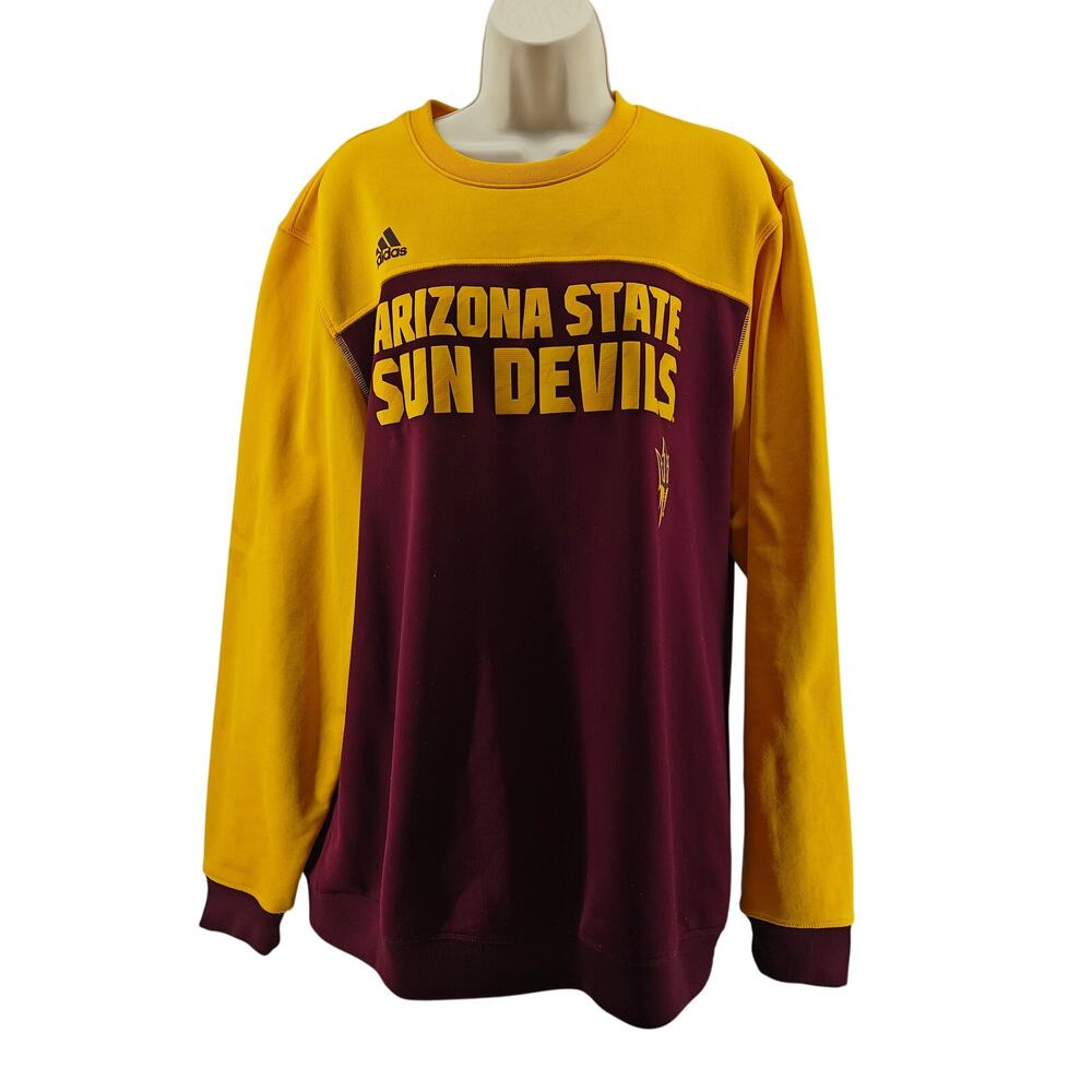 Adidas Arizona State Sun Devils Climalite Crew Pullover Sweatshirt Xlarge